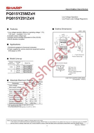 PQ015YZ5MZPH datasheet  